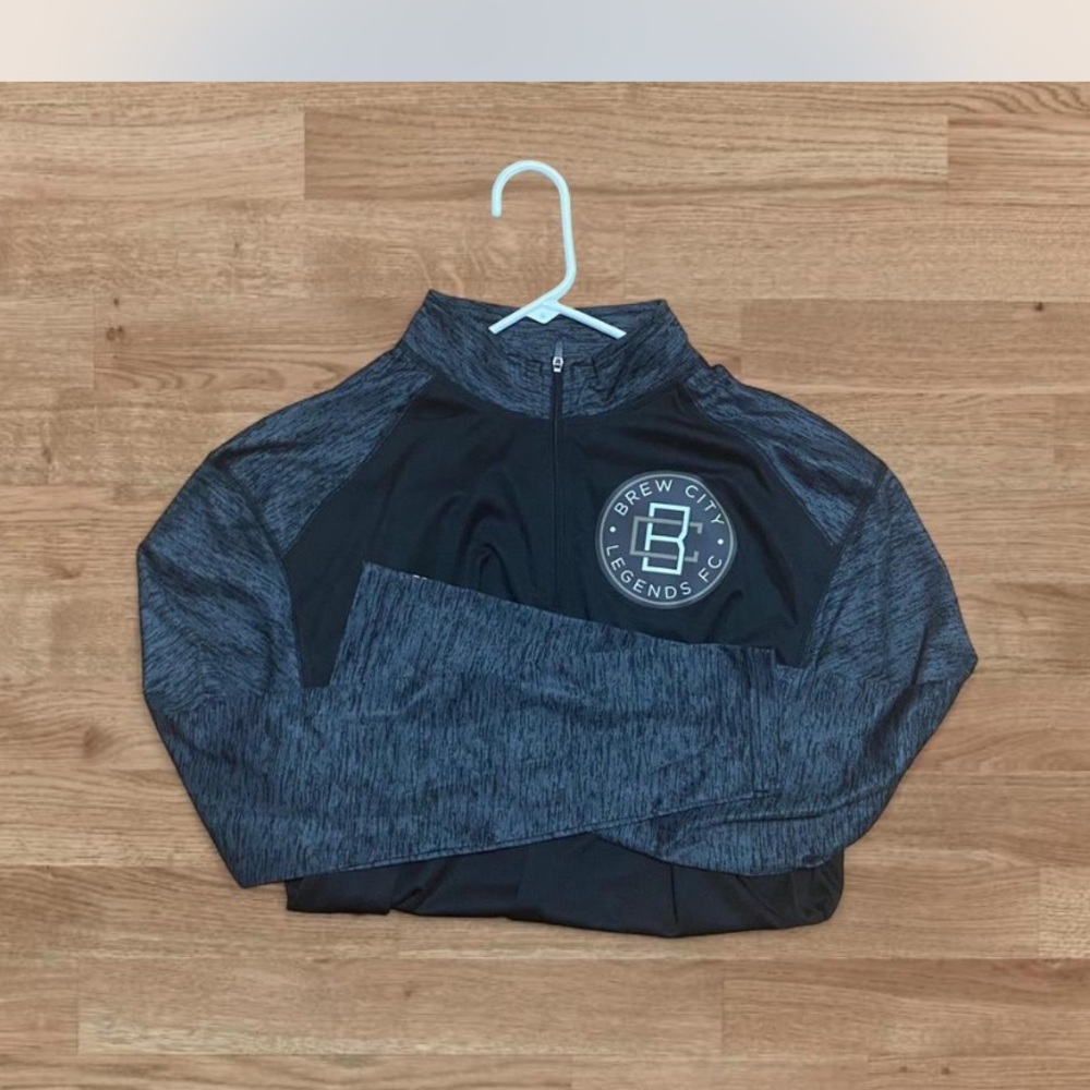Brew City Legends FC Men's Gray Zip Up Sweater